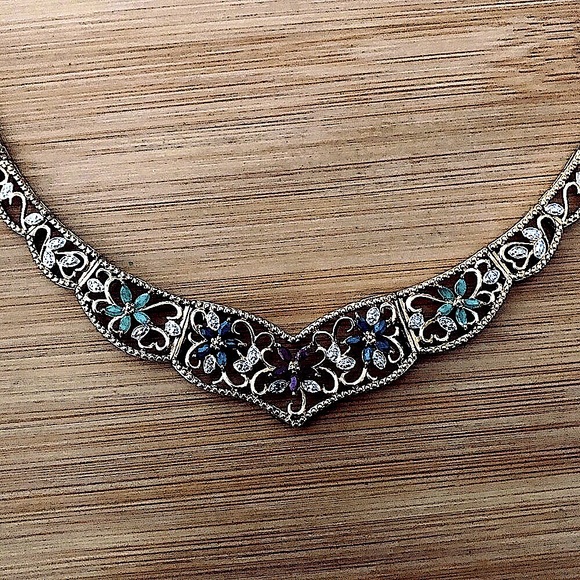 $118 Designer Vermeil Sterling Estate Necklace Designer Mark 925 CHINA - Picture 7 of 9